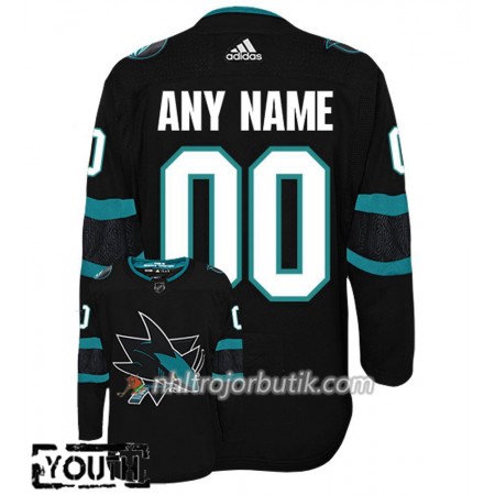 Barn Ishockey San Jose Sharks Tröja med eget tryck Alternate Adidas 2018-19 Authentic
